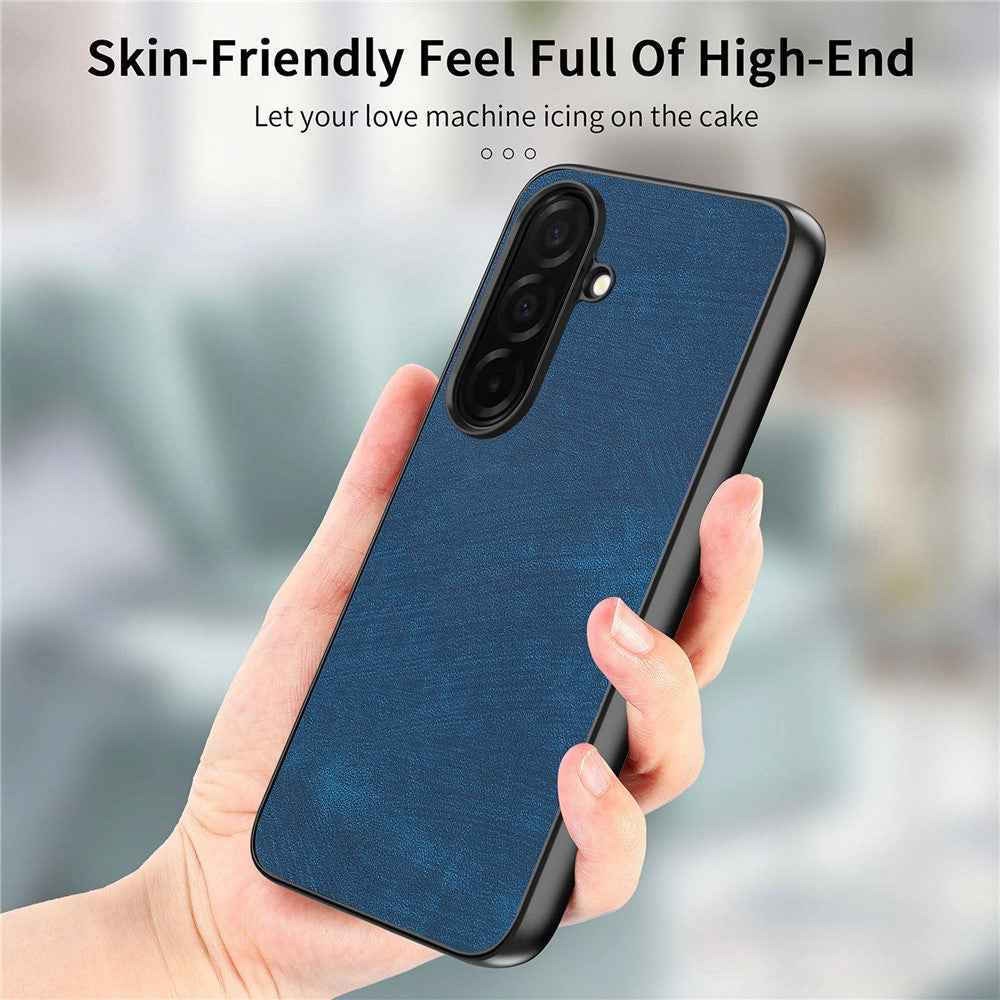 For Samsung Galaxy A57 5G Case Shockproof Slim Retro Leather Phone Back Cover - Blue