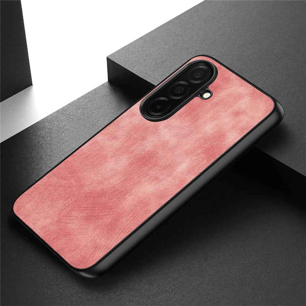 For Samsung Galaxy A57 5G Case Shockproof Slim Retro Leather Phone Back Cover - Pink