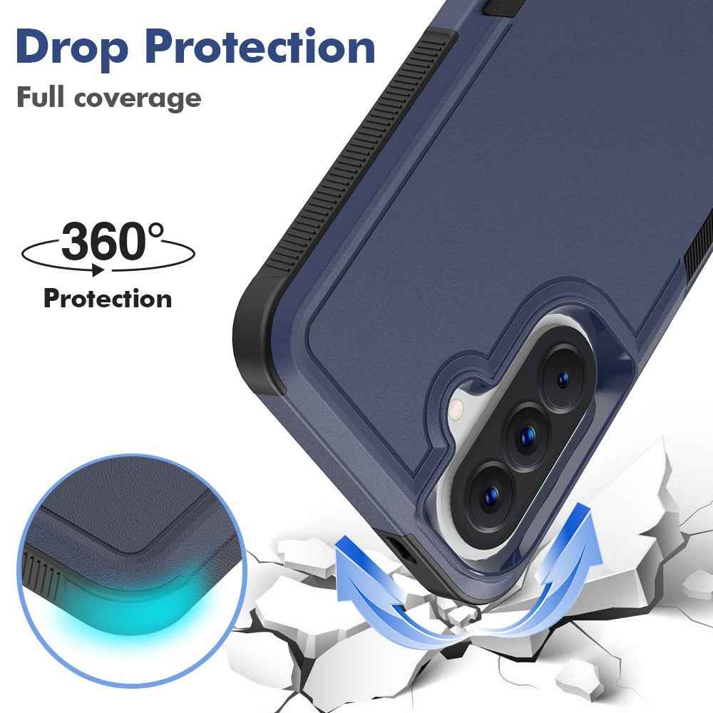For Samsung Galaxy A57 5G Case 2 in 1 PC + TPU Shockproof Phone Cover - Dark Blue