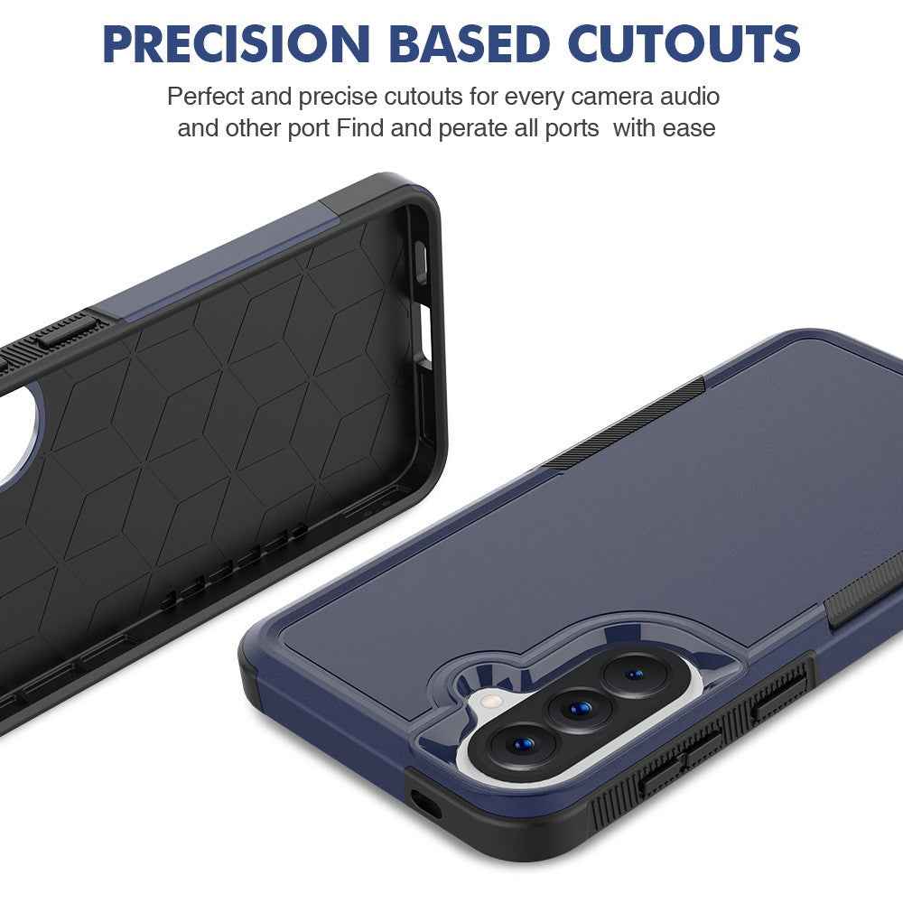 For Samsung Galaxy A57 5G Case 2 in 1 PC + TPU Shockproof Phone Cover - Dark Blue