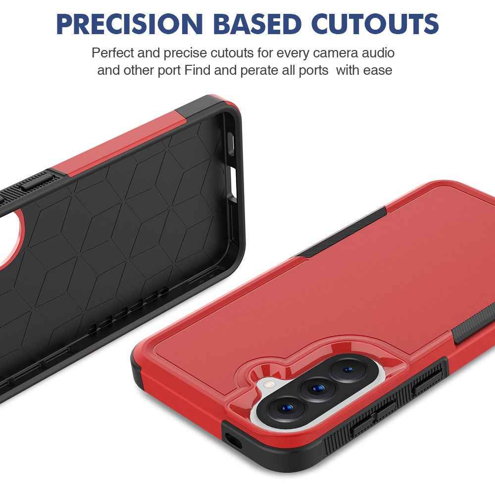 For Samsung Galaxy A57 5G Case 2 in 1 PC + TPU Shockproof Phone Cover - Red