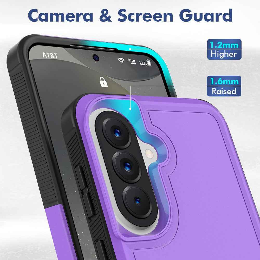For Samsung Galaxy A57 5G Case 2 in 1 PC + TPU Shockproof Phone Cover - Purple