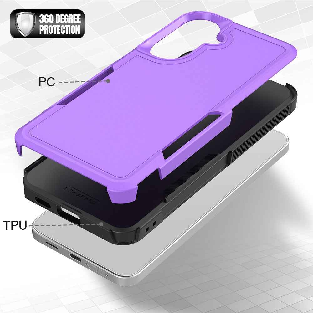 For Samsung Galaxy A57 5G Case 2 in 1 PC + TPU Shockproof Phone Cover - Purple