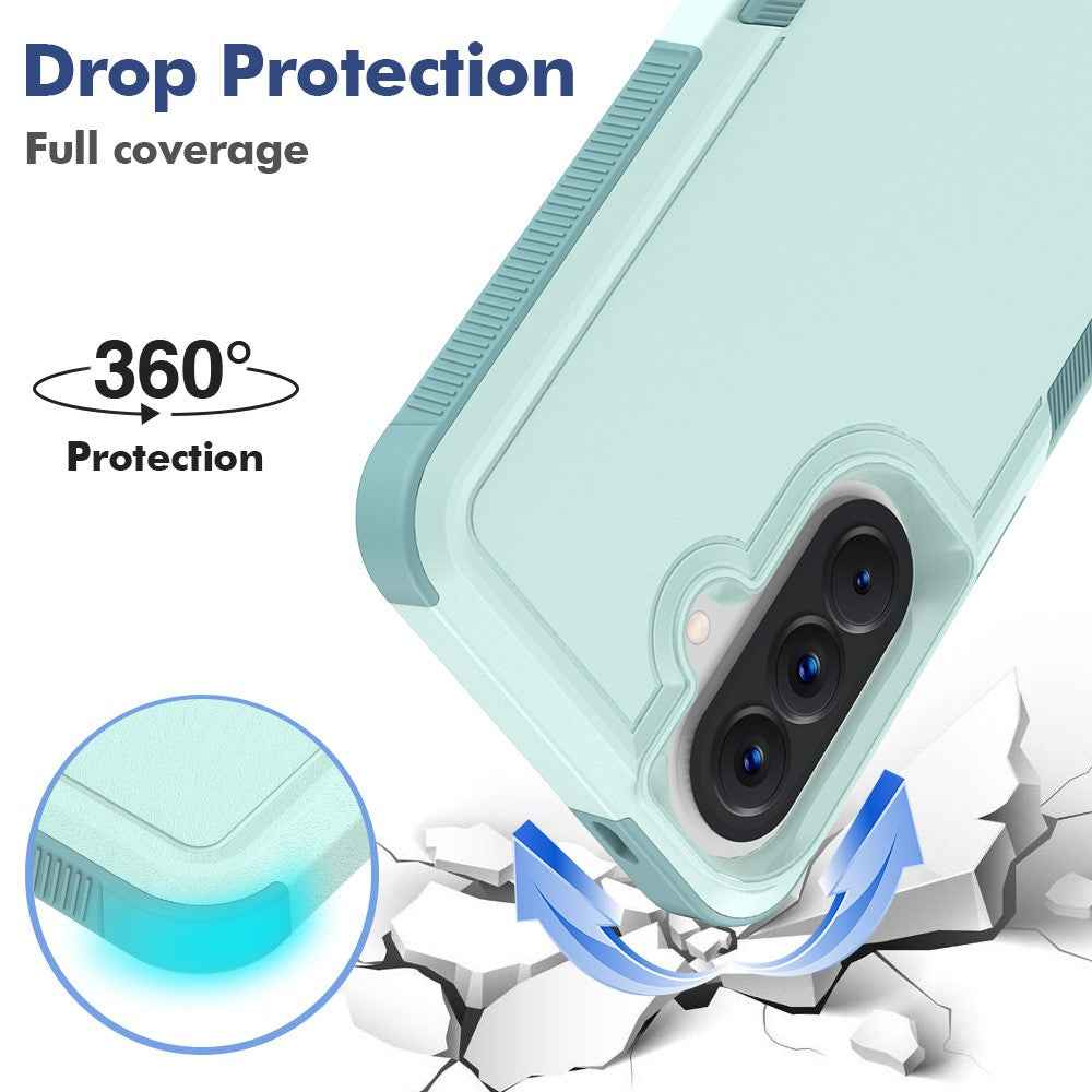 For Samsung Galaxy A57 5G Case 2 in 1 PC + TPU Shockproof Phone Cover - Mint Green
