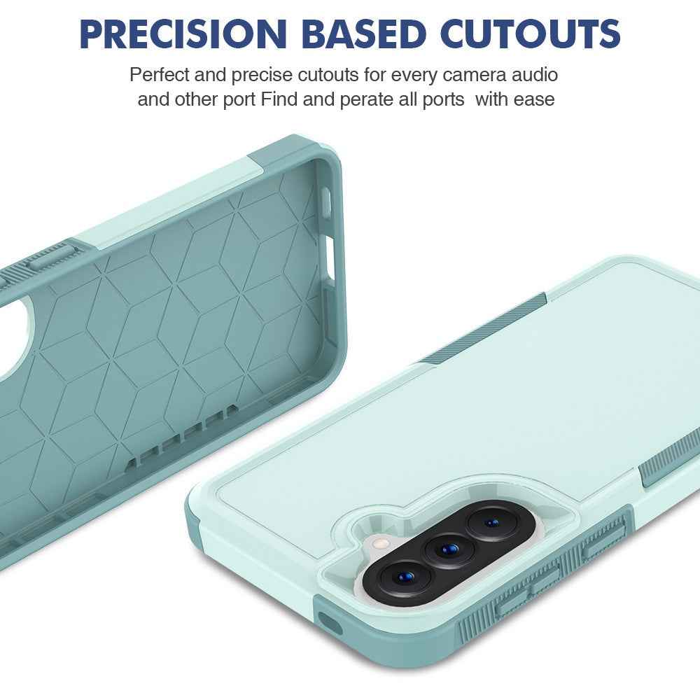 For Samsung Galaxy A57 5G Case 2 in 1 PC + TPU Shockproof Phone Cover - Mint Green
