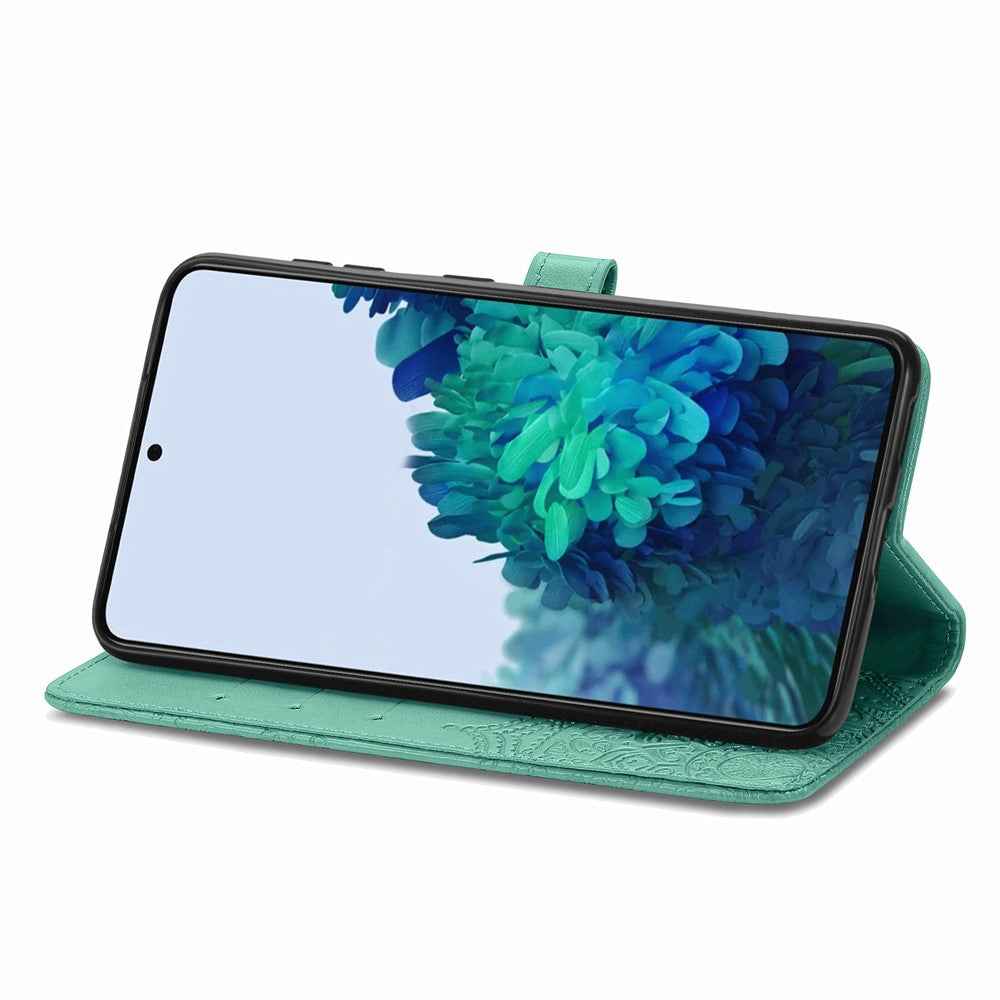 For Samsung Galaxy A57 5G Wallet Case Mandala Flower Leather Phone Cover Stand - Green