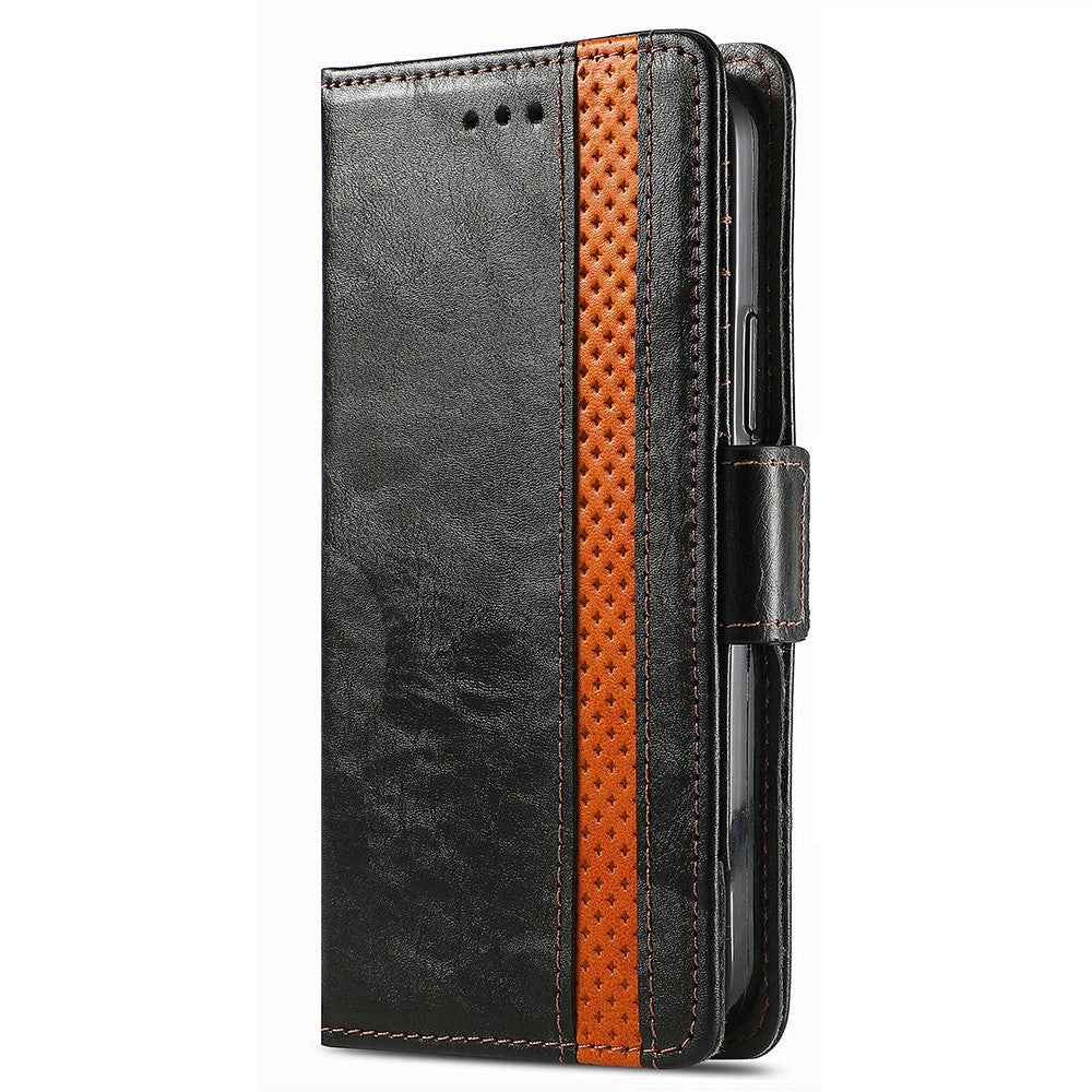 CASENEO For Samsung Galaxy A57 5G Phone Cases PU Leather Cover Stand with RFID Blocking Wallet - Black