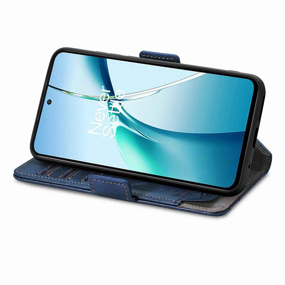 CASENEO For Samsung Galaxy A57 5G Phone Cases PU Leather Cover Stand with RFID Blocking Wallet - Dark Blue