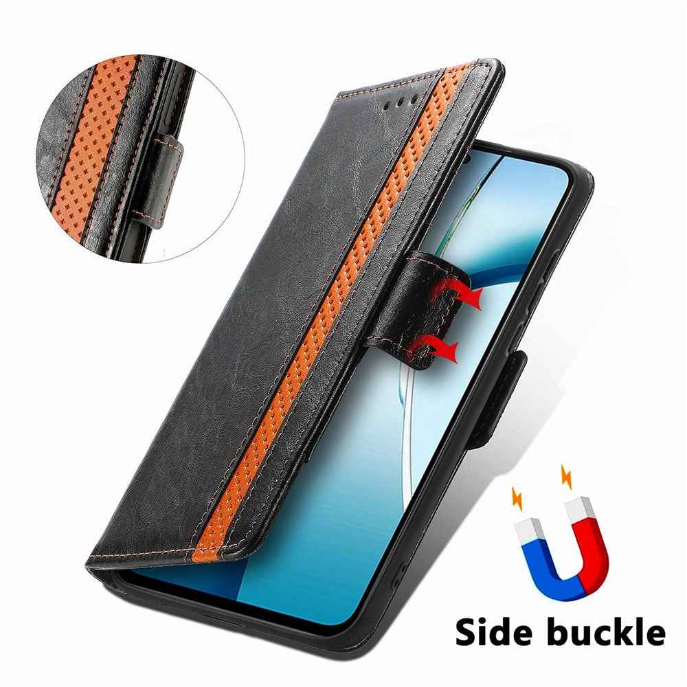 CASENEO For Samsung Galaxy A57 5G Phone Cases PU Leather Cover Stand with RFID Blocking Wallet - Dark Blue