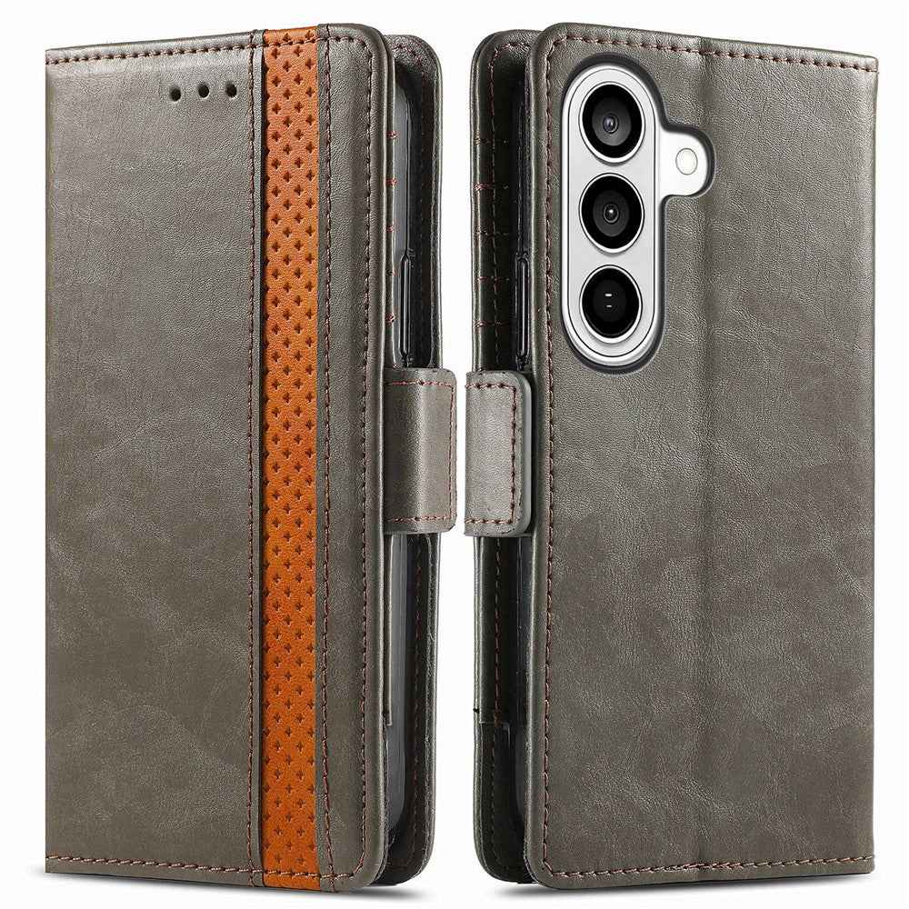 CASENEO For Samsung Galaxy A57 5G Phone Cases PU Leather Cover Stand with RFID Blocking Wallet - Grey