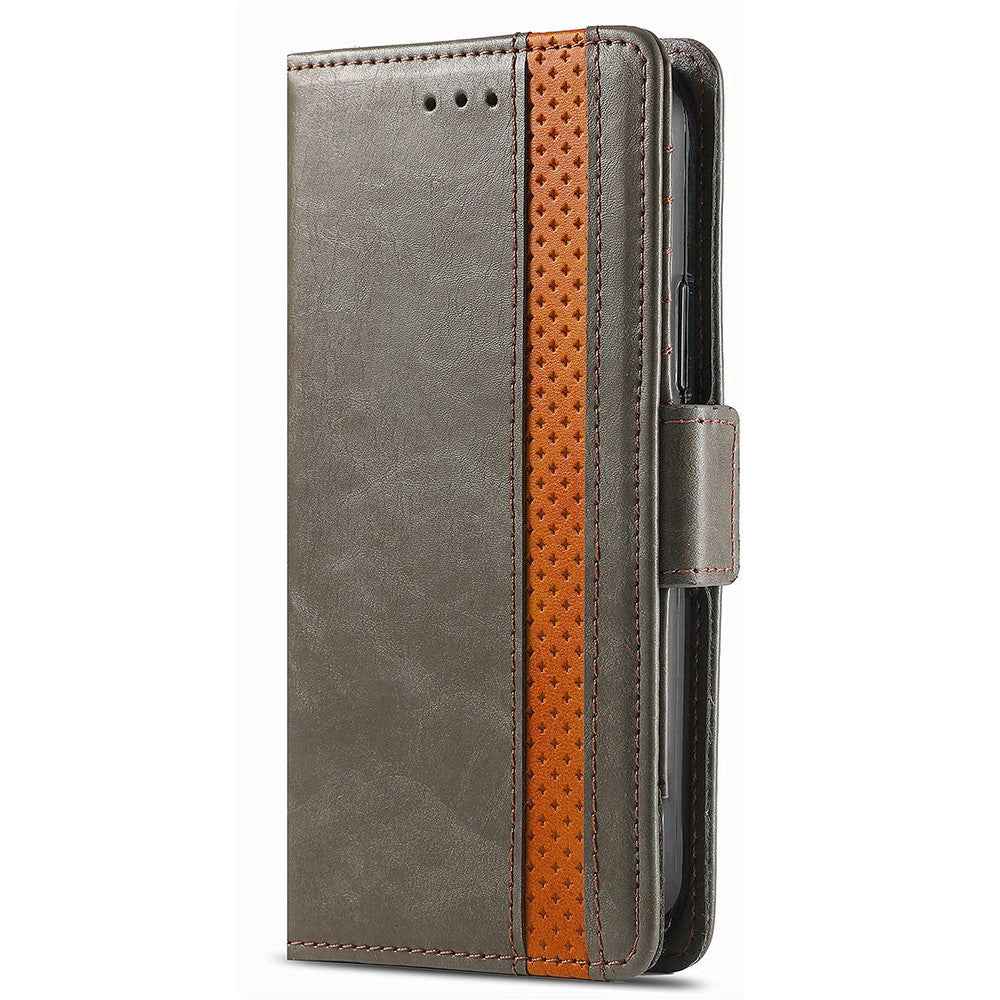 CASENEO For Samsung Galaxy A57 5G Phone Cases PU Leather Cover Stand with RFID Blocking Wallet - Grey