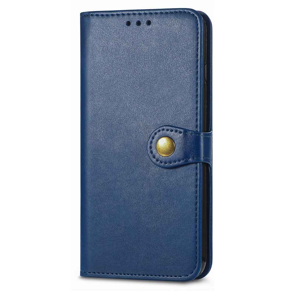 For Samsung Galaxy A57 5G Case Wallet Stand Leather Phone Cover with Wrist Strap - Blue