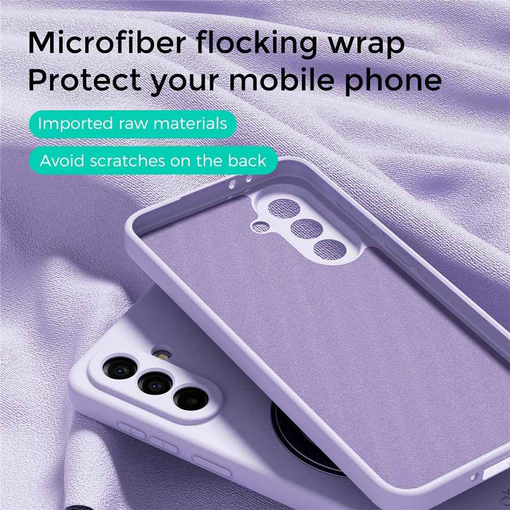 ABEEL For Samsung Galaxy A57 5G Magnetic Case Kickstand Skin Touch Liquid Silicone Phone Cover - Dark Blue
