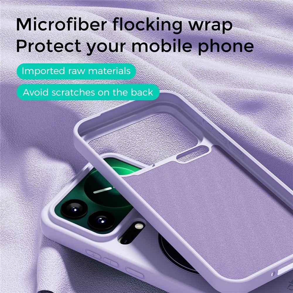 ABEEL For Xiaomi 17 Pro Magnetic Case Kickstand Skin Touch Liquid Silicone Phone Cover - Purple