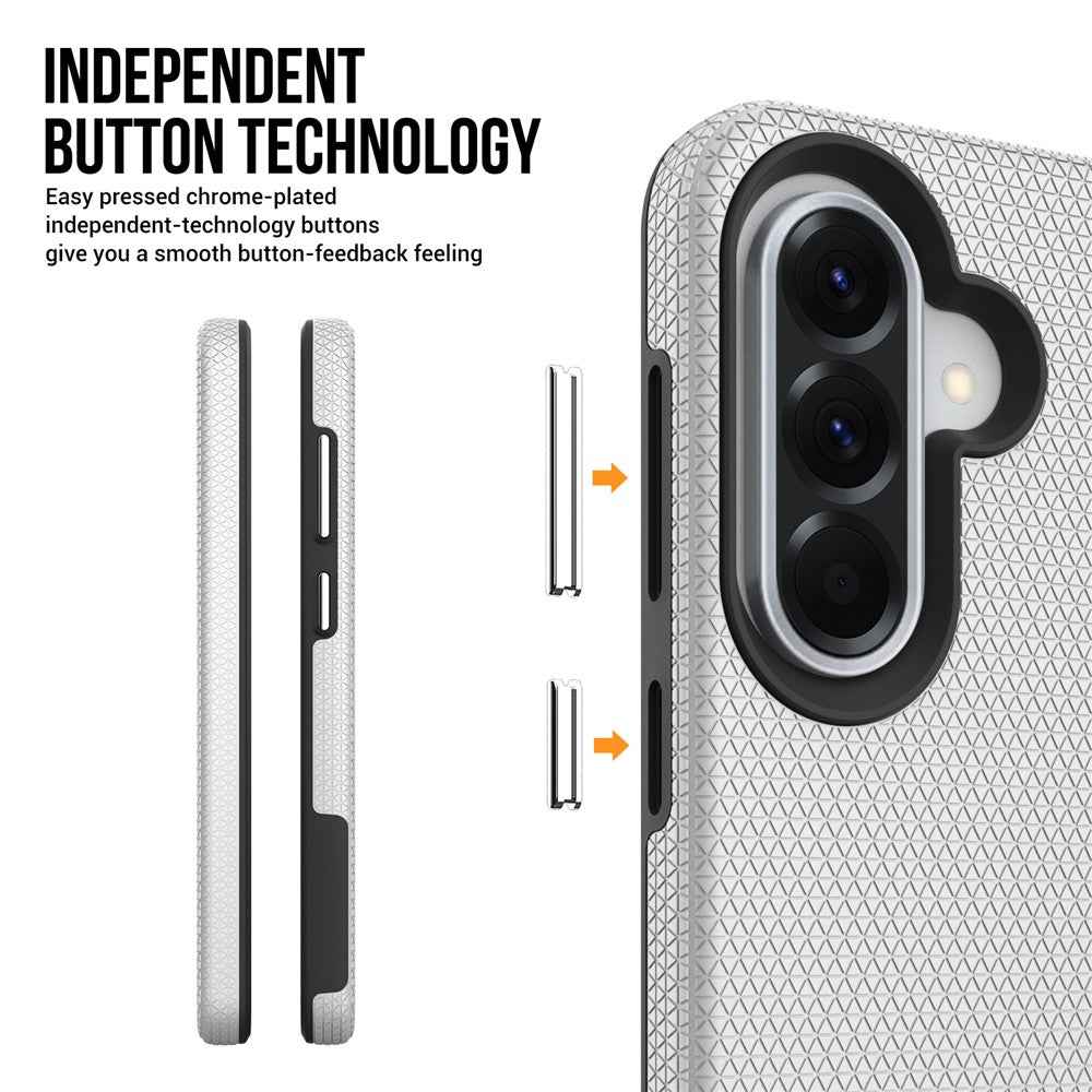 For Samsung Galaxy A57 5G Magnetic Case Shockproof TPU + PC Phone Cover - Silver