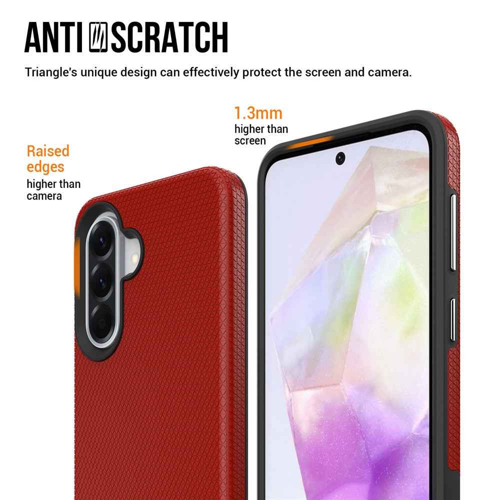 For Samsung Galaxy A57 5G Magnetic Case Shockproof TPU + PC Phone Cover - Red