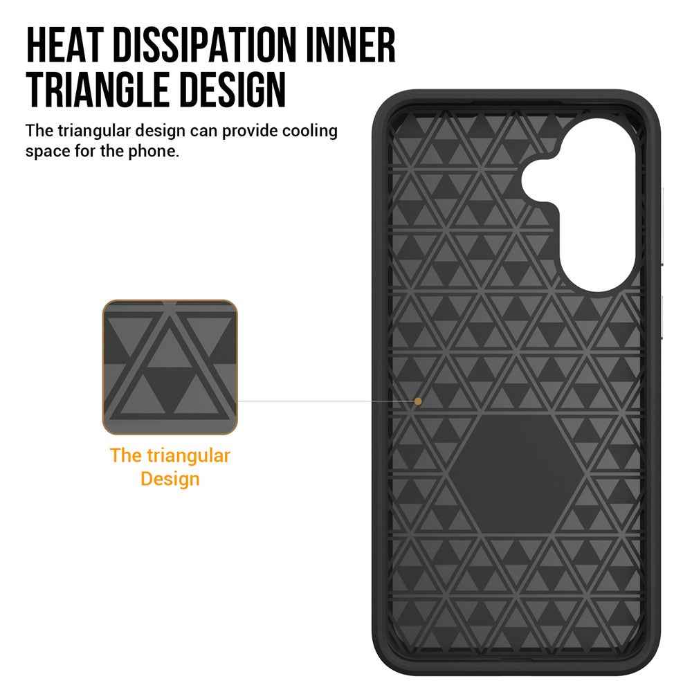 For Samsung Galaxy A57 5G Magnetic Case Shockproof TPU + PC Phone Cover - Black