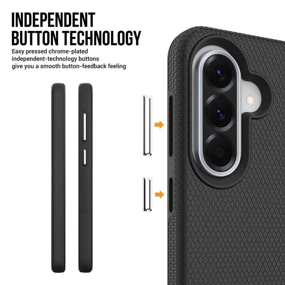 For Samsung Galaxy A57 5G Magnetic Case Shockproof TPU + PC Phone Cover - Black