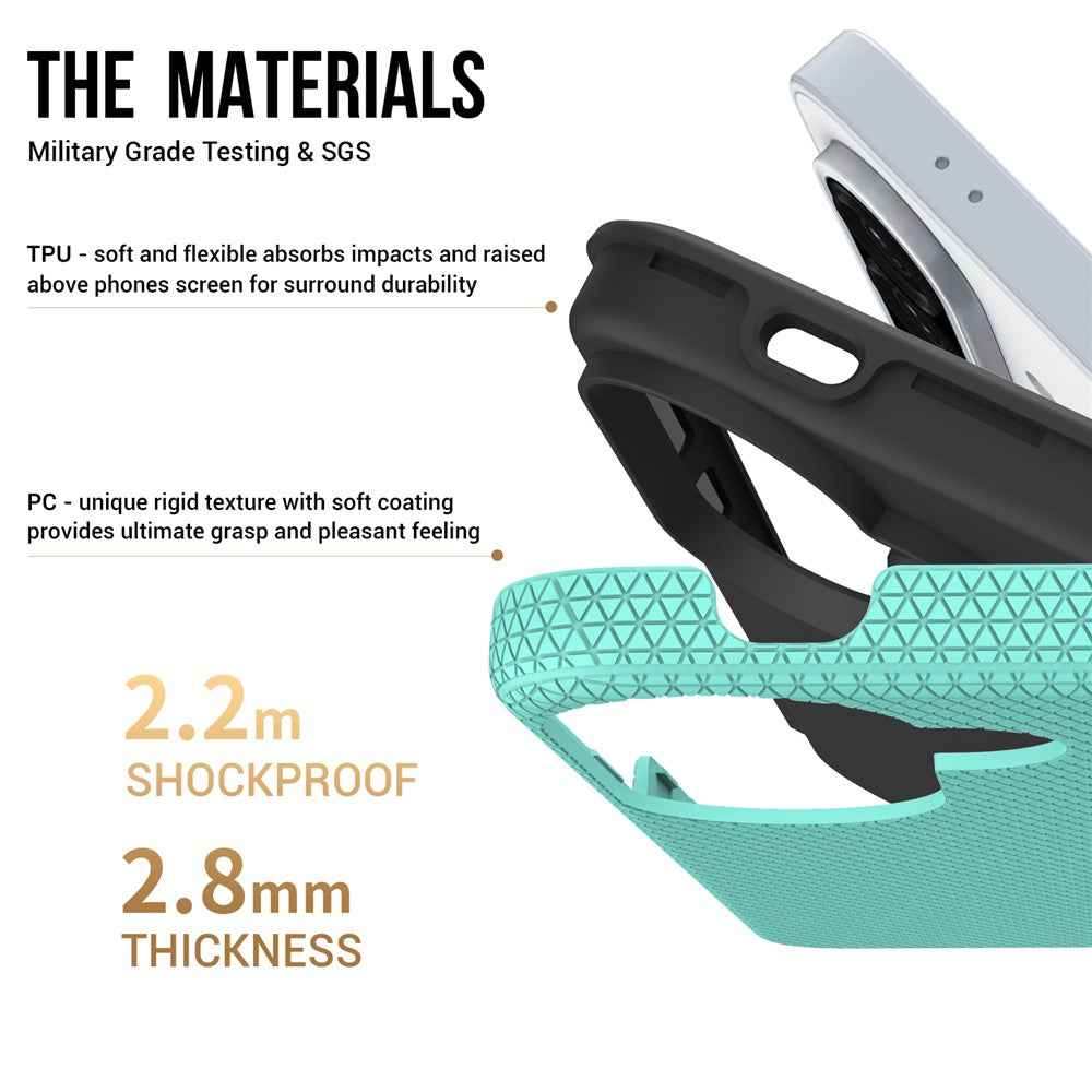 For Samsung Galaxy A57 5G Magnetic Case Shockproof TPU + PC Phone Cover - Mint Green