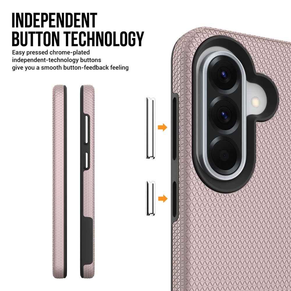 For Samsung Galaxy A57 5G Magnetic Case Shockproof TPU + PC Phone Cover - Rose Gold