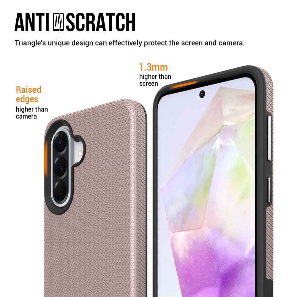 For Samsung Galaxy A57 5G Magnetic Case Shockproof TPU + PC Phone Cover - Rose Gold