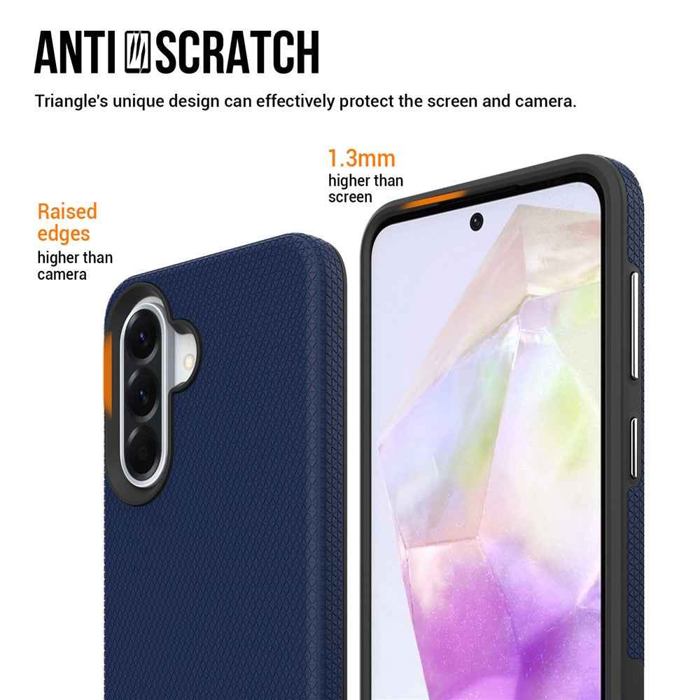 For Samsung Galaxy A57 5G Case TPU + PC Four Corner Anti-Drop Phone Cover - Navy Blue