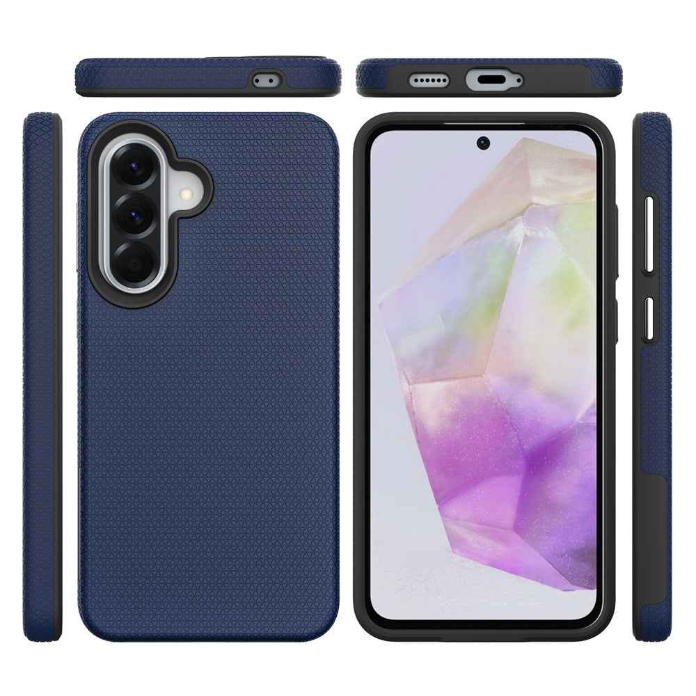 For Samsung Galaxy A57 5G Case TPU + PC Four Corner Anti-Drop Phone Cover - Navy Blue