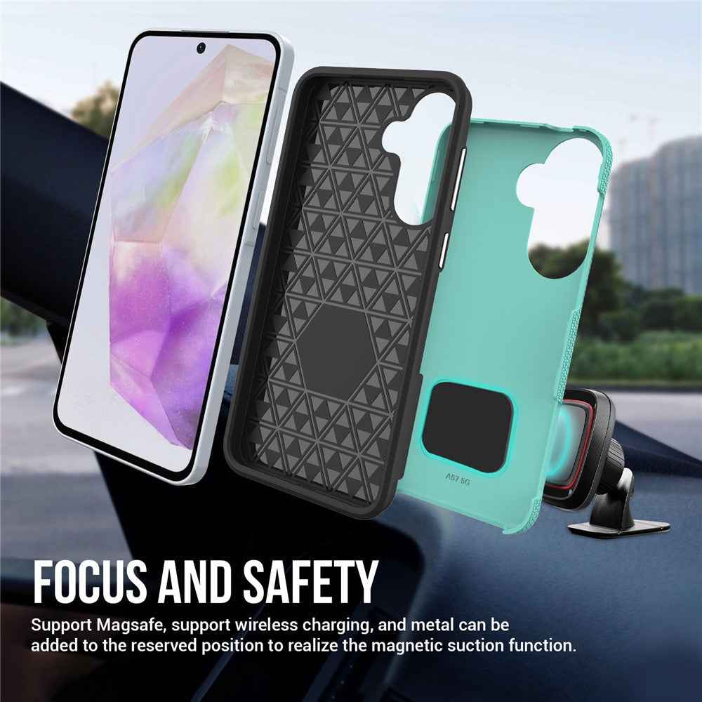 For Samsung Galaxy A57 5G Case TPU + PC Four Corner Anti-Drop Phone Cover - Mint Green