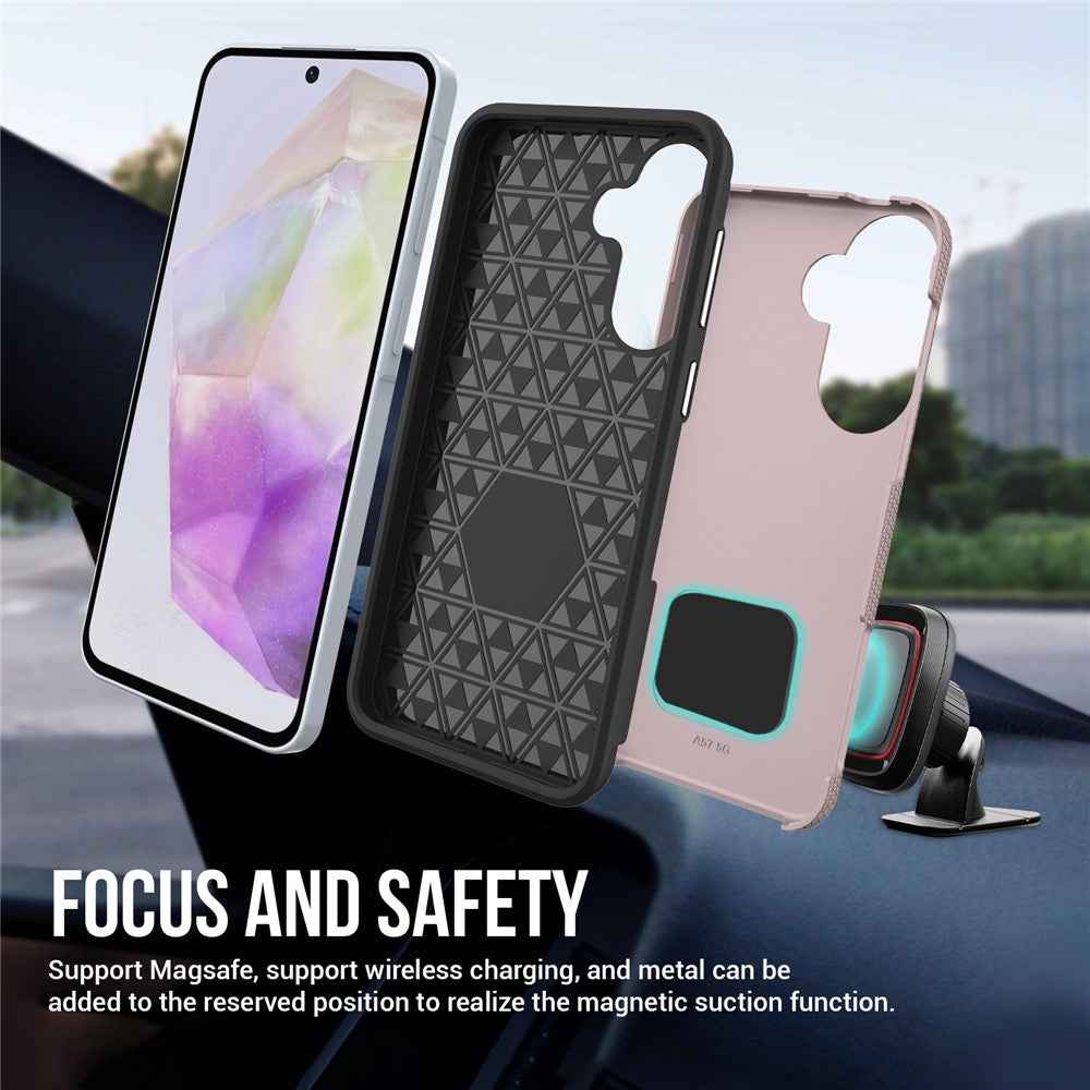 For Samsung Galaxy A57 5G Case TPU + PC Four Corner Anti-Drop Phone Cover - Rose Gold