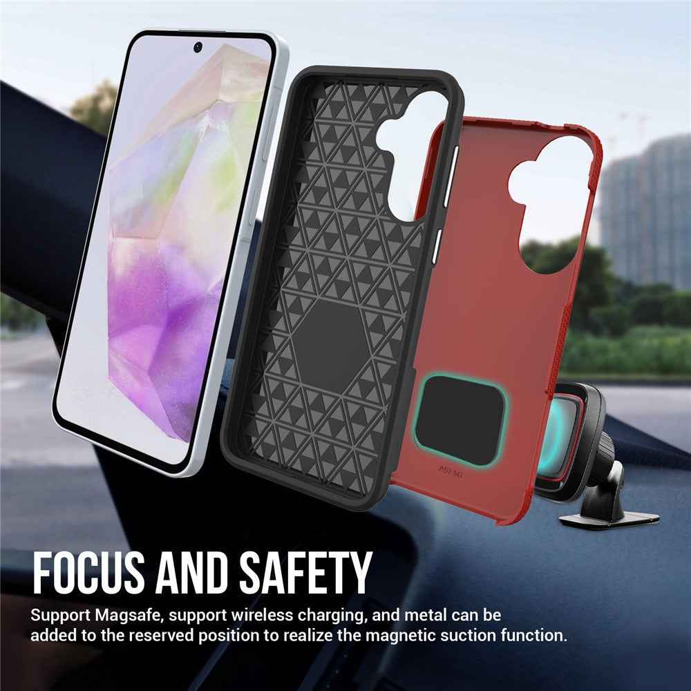 For Samsung Galaxy A57 5G Case TPU + PC Four Corner Anti-Drop Phone Cover - Red