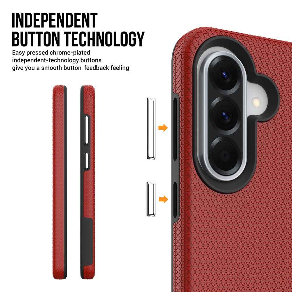 For Samsung Galaxy A57 5G Case TPU + PC Four Corner Anti-Drop Phone Cover - Red
