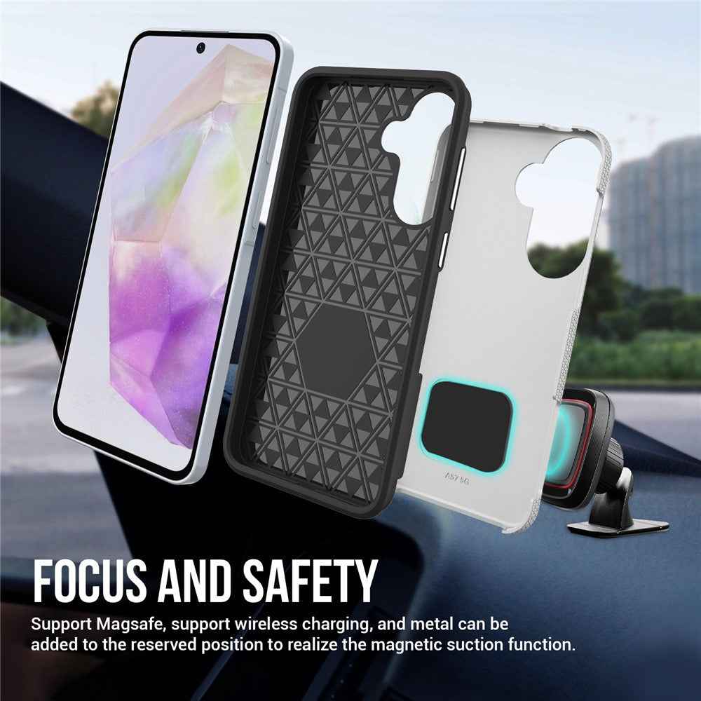 For Samsung Galaxy A57 5G Case TPU + PC Four Corner Anti-Drop Phone Cover - Silver
