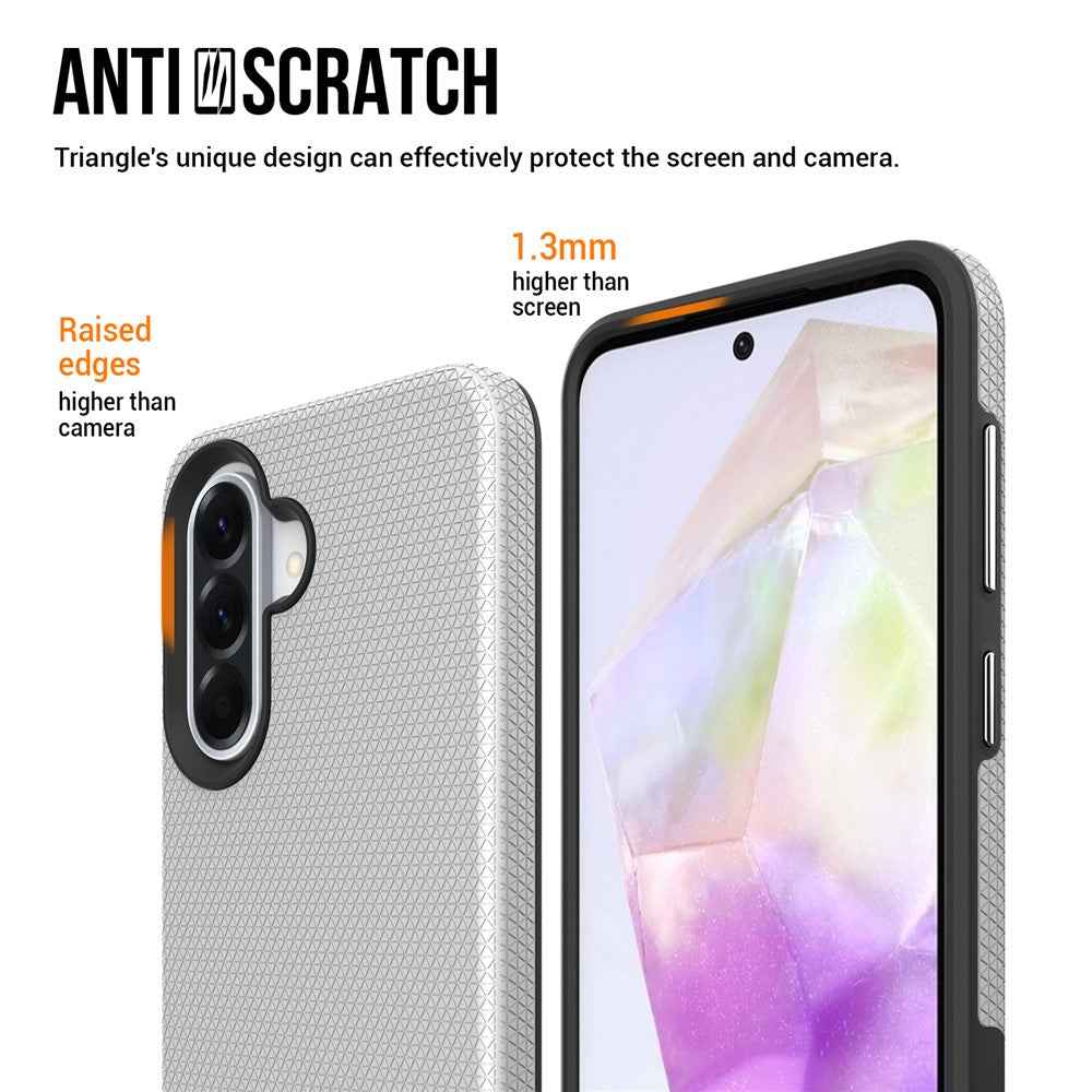 For Samsung Galaxy A57 5G Case TPU + PC Four Corner Anti-Drop Phone Cover - Silver