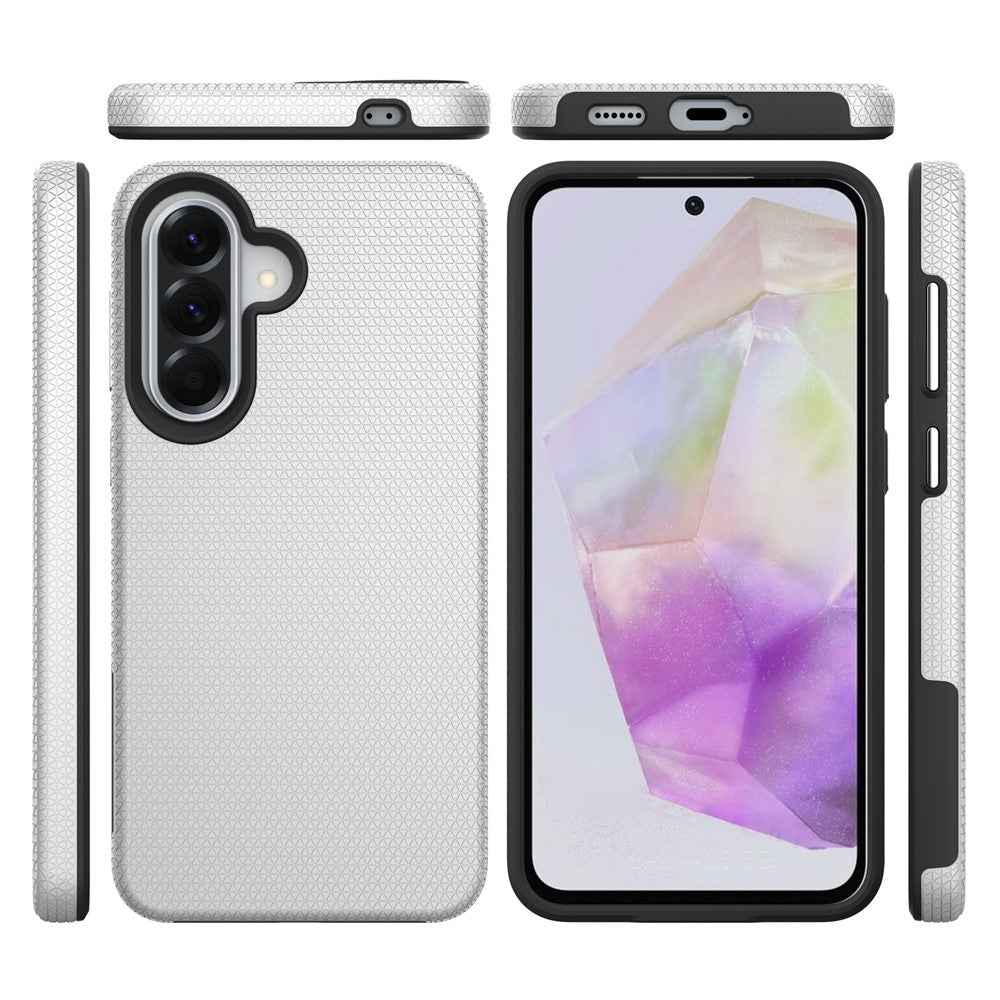 For Samsung Galaxy A57 5G Case TPU + PC Four Corner Anti-Drop Phone Cover - Silver