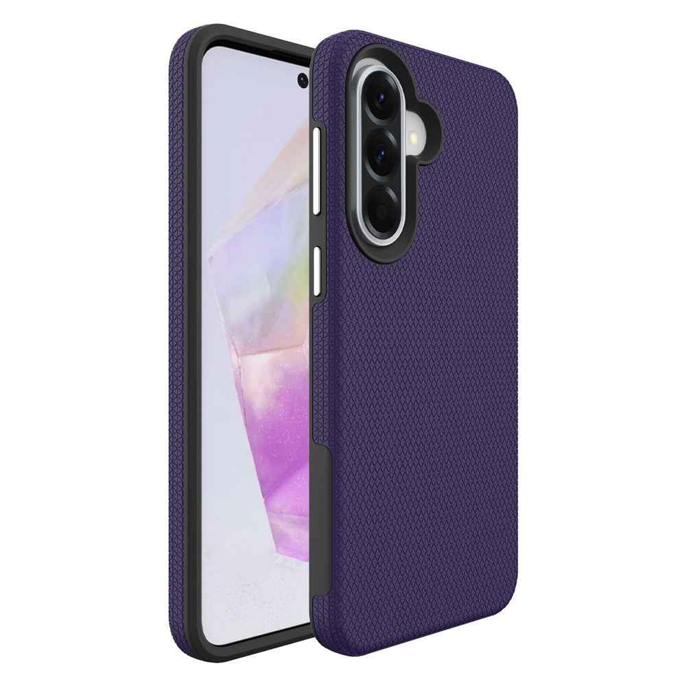 For Samsung Galaxy A57 5G Case TPU + PC Four Corner Anti-Drop Phone Cover - Dark Purple