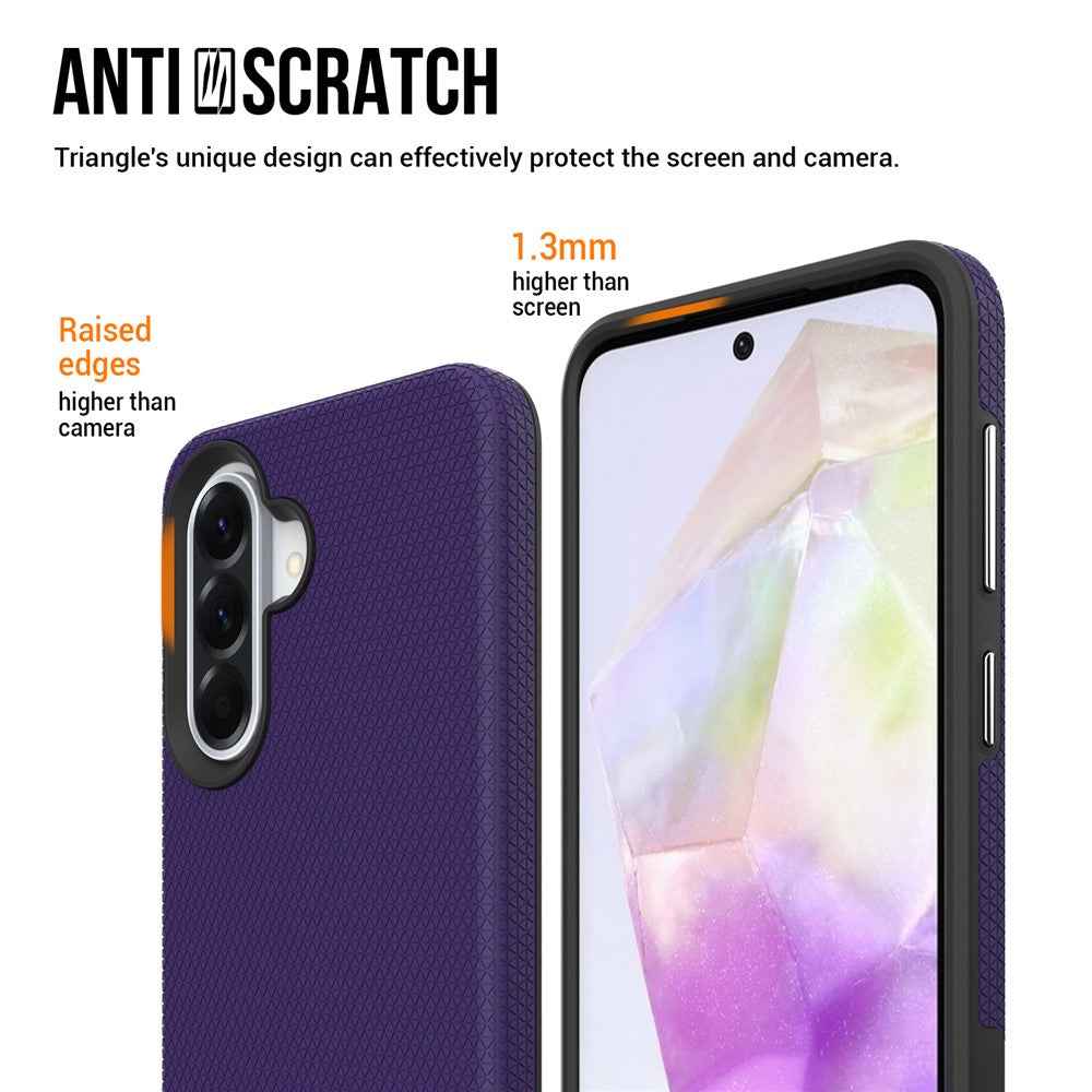 For Samsung Galaxy A57 5G Case TPU + PC Four Corner Anti-Drop Phone Cover - Dark Purple
