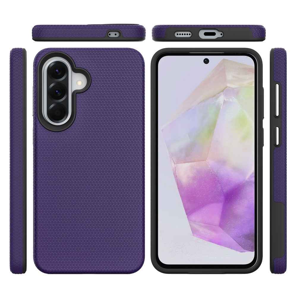 For Samsung Galaxy A57 5G Case TPU + PC Four Corner Anti-Drop Phone Cover - Dark Purple