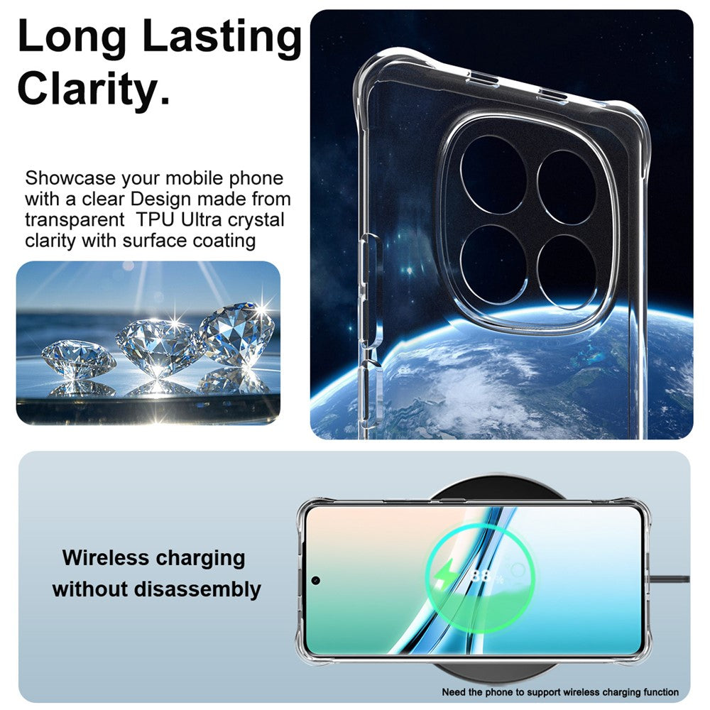 IMAK TPU Case for Xiaomi Poco M8 5G / Redmi Note 15 5G (Global) / 15 4G (Global) Airbag Shockproof Protection Phone Cover - Transparent