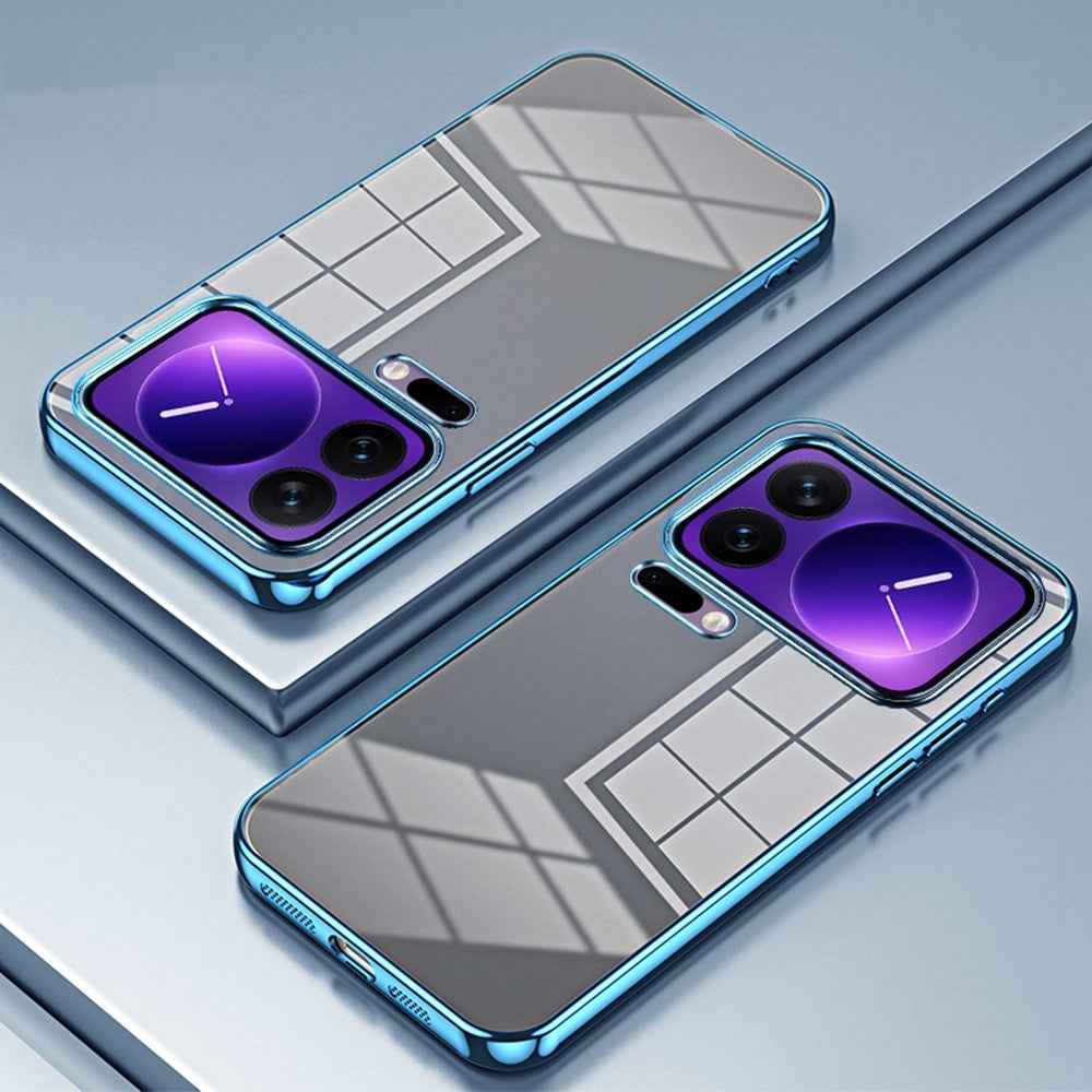 For Xiaomi 17 Pro Case Electroplating Frame Soft TPU Phone Cover - Blue