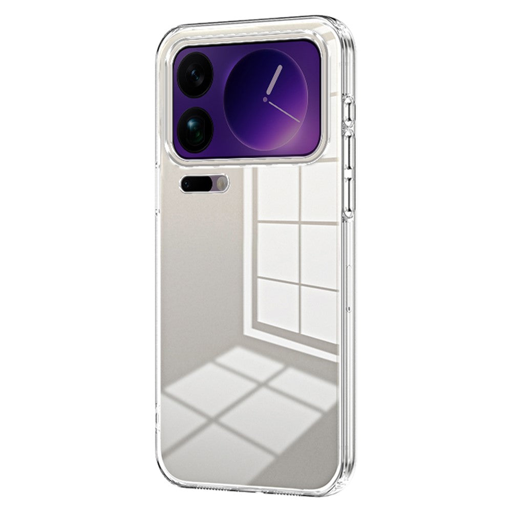 For Xiaomi 17 Pro Max Case Electroplating Frame Soft TPU Phone Cover - Transparent