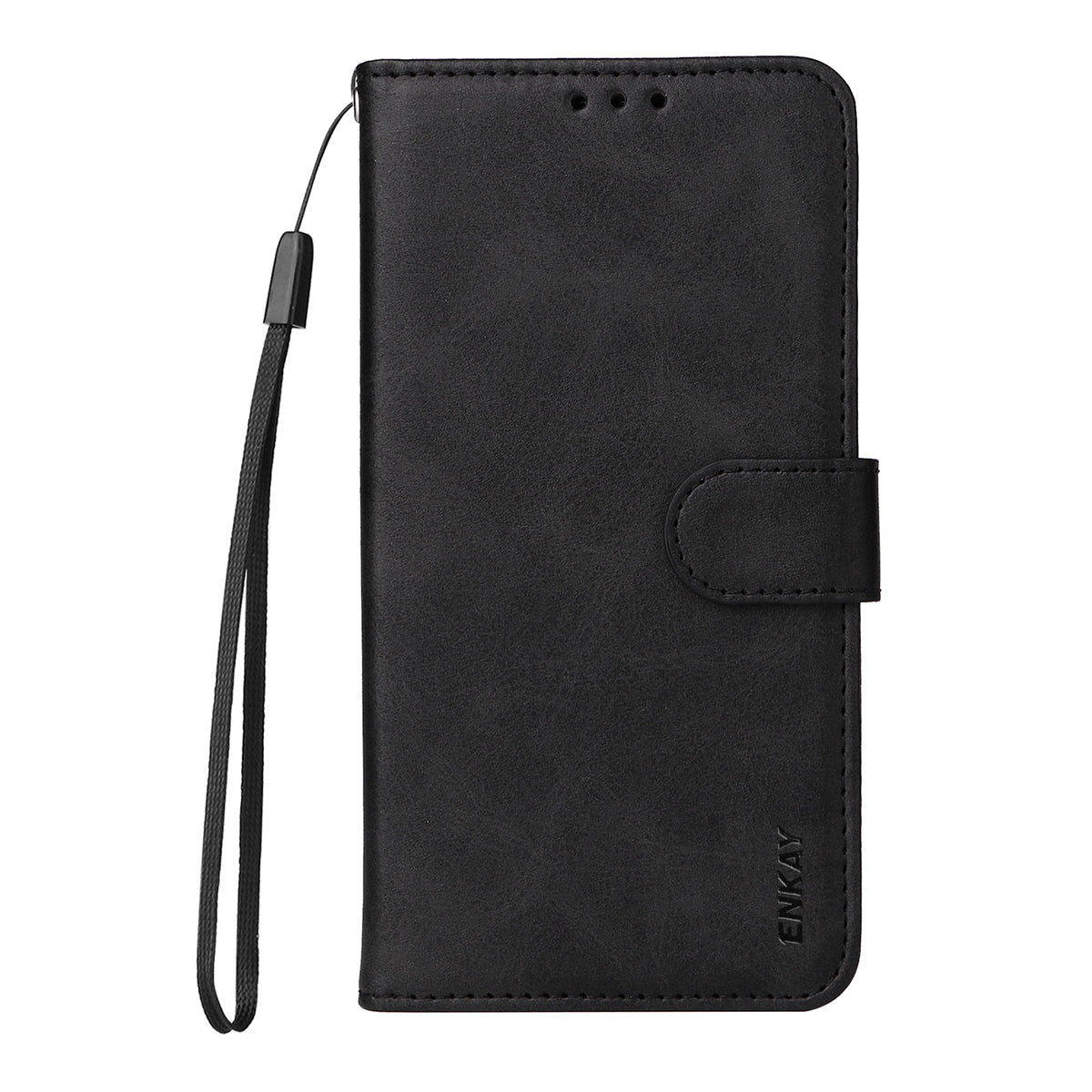 For Xiaomi Redmi Note 15 Pro+ 5G (Global) / Xiaomi Poco M8 Pro 5G Wallet Case ENKAY HAT PRINCE Calf Texture Leather Phone Stand Cover with Hydrogel Film / Strap - Black