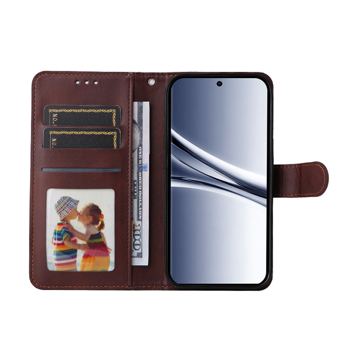 For Xiaomi Redmi Note 15 Pro+ 5G (Global) / Xiaomi Poco M8 Pro 5G Wallet Case ENKAY HAT PRINCE Calf Texture Leather Phone Stand Cover with Hydrogel Film / Strap - Brown
