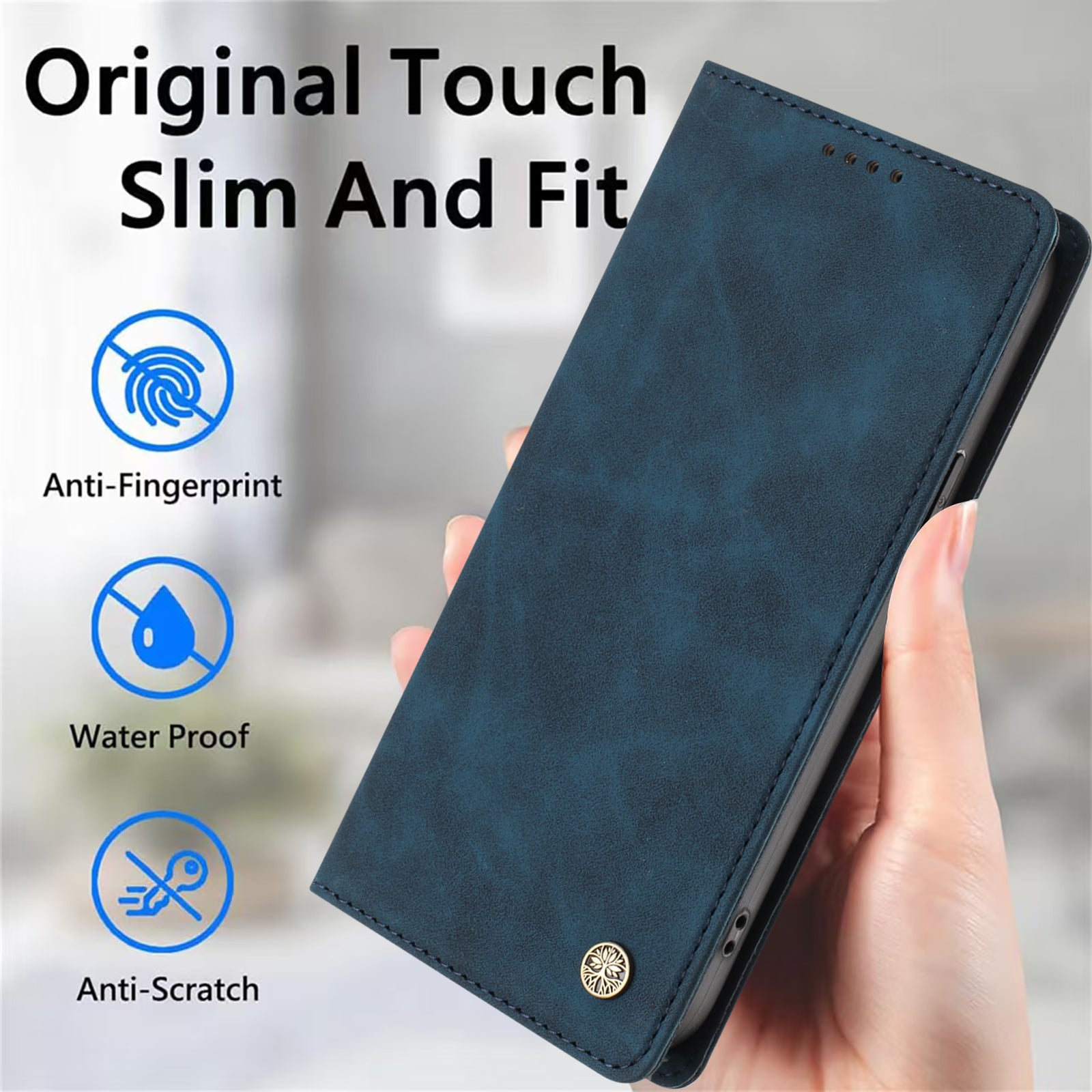 For Xiaomi Poco M8 5G / Xiaomi Redmi Note 15 4G (Global) / Xiaomi Redmi Note 15 5G (Global) Case HX RFID Blocking Wallet Stand Leather Flip Phone Cover - Dark Blue