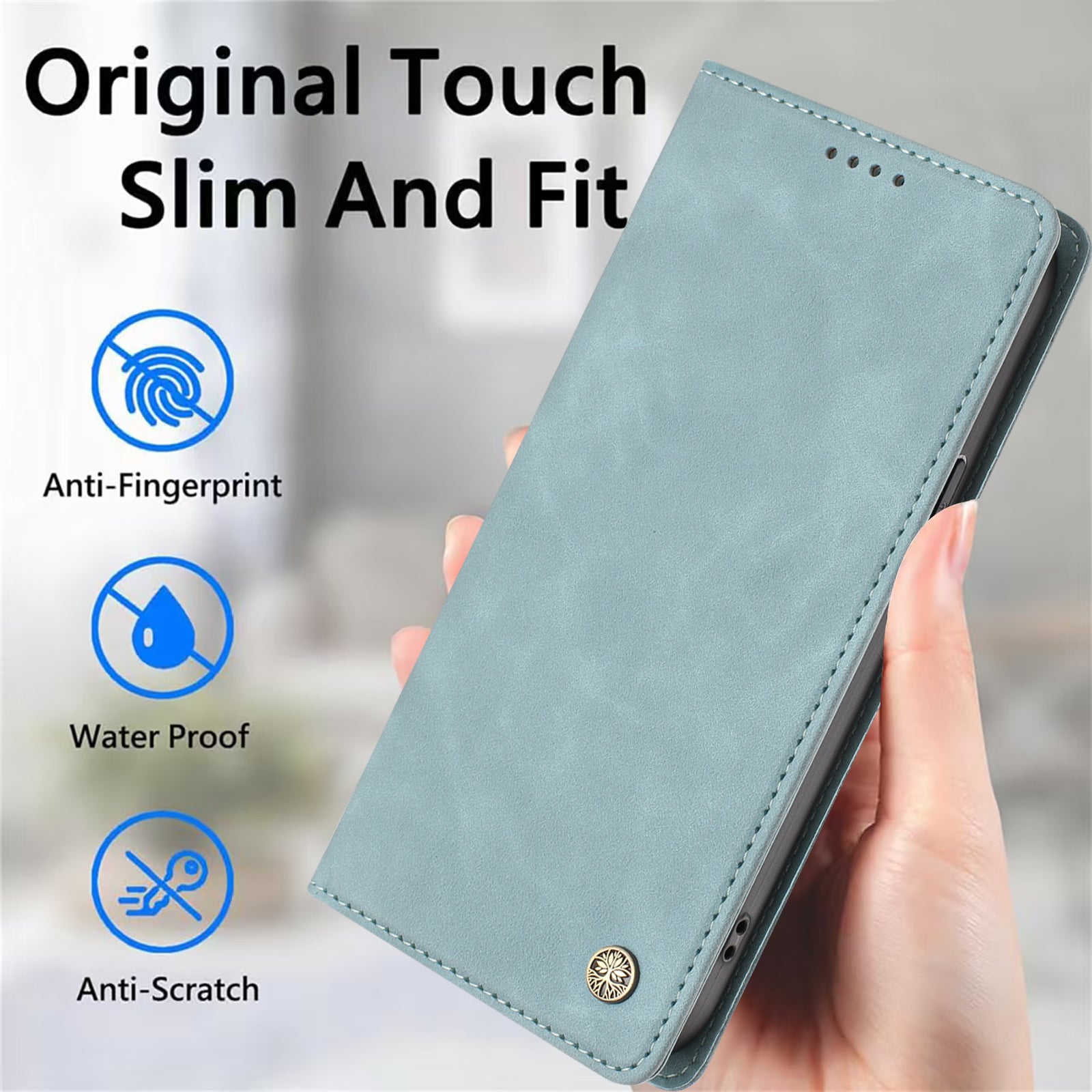 For Xiaomi Poco M8 5G / Xiaomi Redmi Note 15 4G (Global) / Xiaomi Redmi Note 15 5G (Global) Case HX RFID Blocking Wallet Stand Leather Flip Phone Cover - Lake Blue