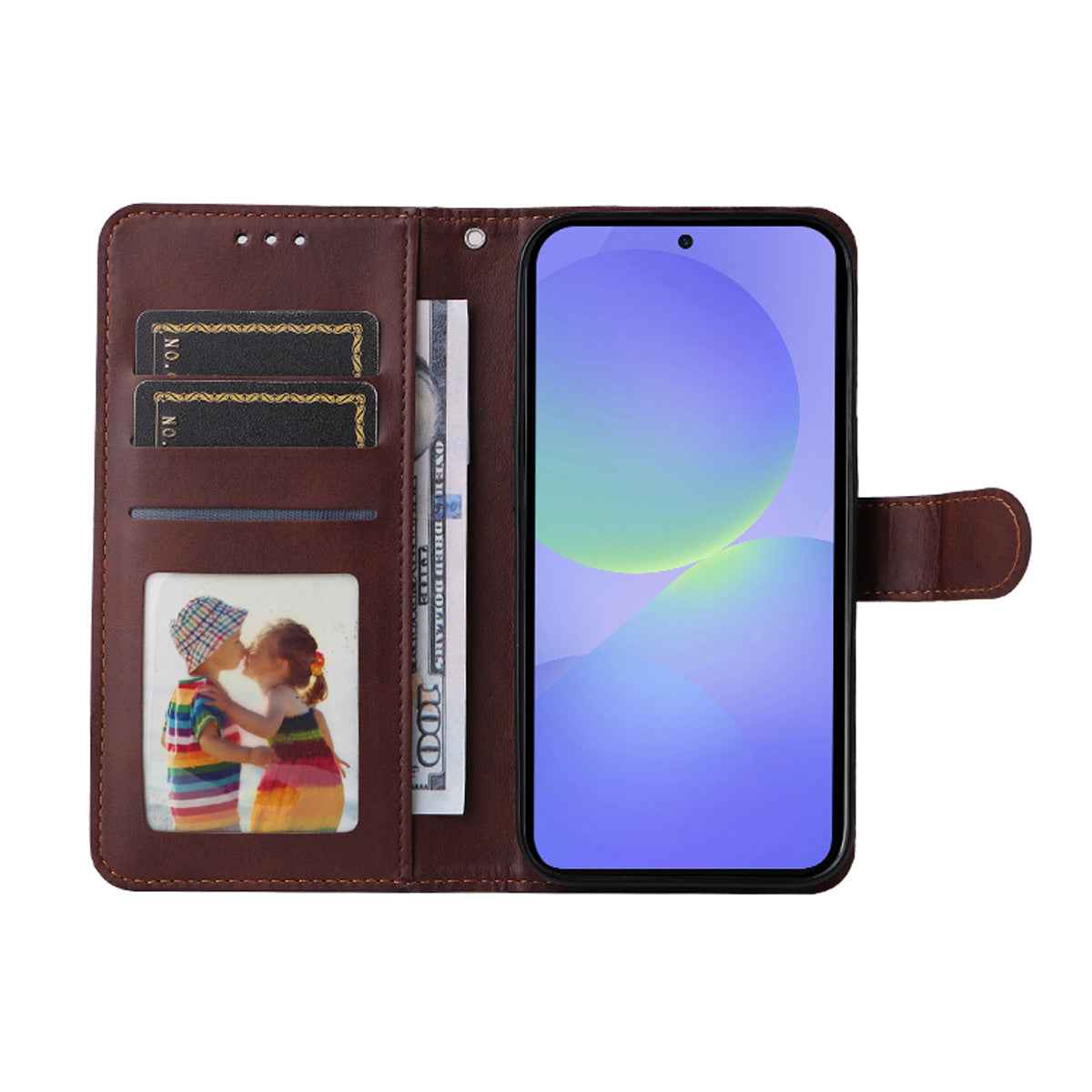 For Samsung Galaxy A57 5G PU Leather Wallet Case ENKAY HAT PRINCE Phone Stand Cover with 9H Tempered Glass - Pink
