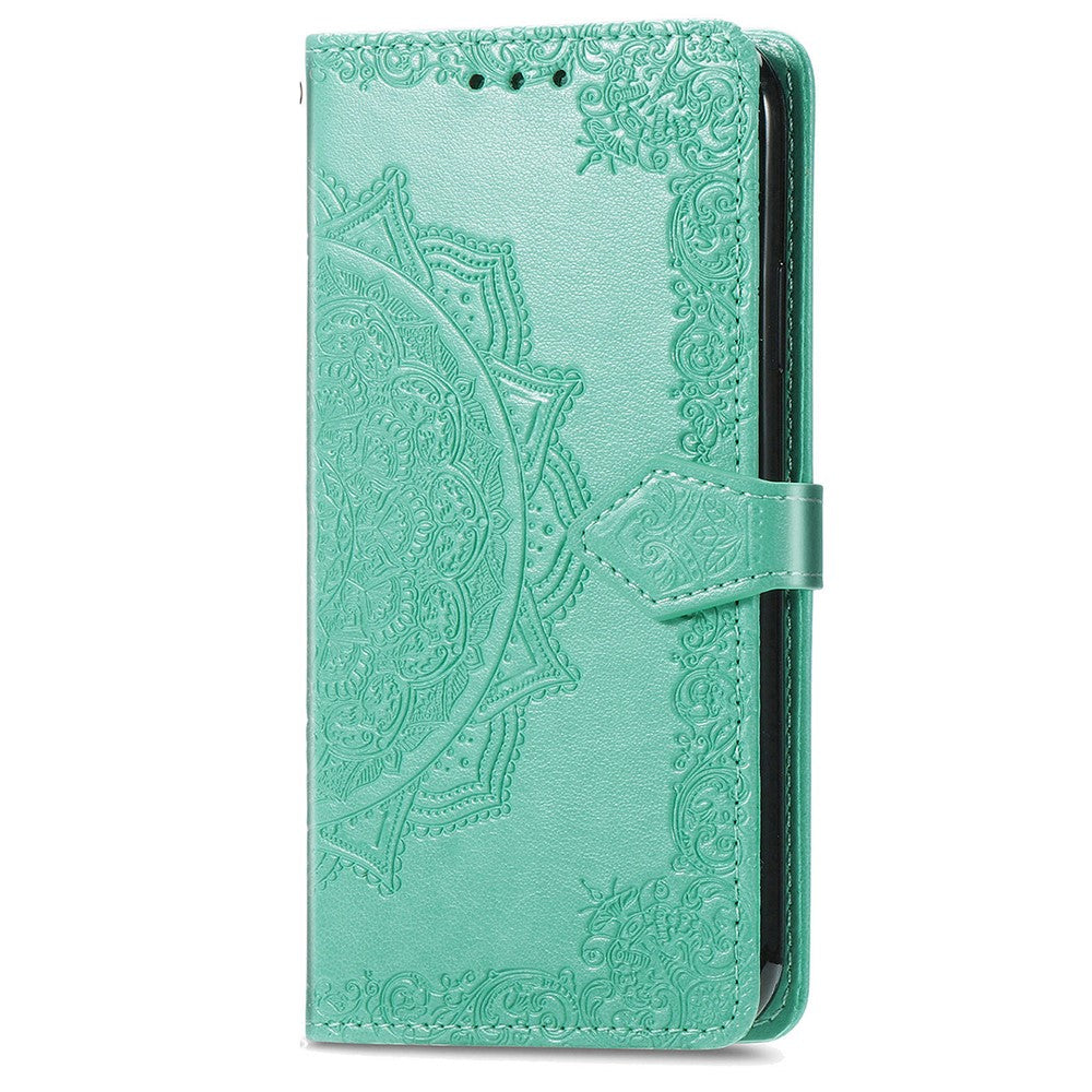 For vivo X300 Pro 5G Wallet Case Mandala Flower Leather Phone Cover Stand - Green