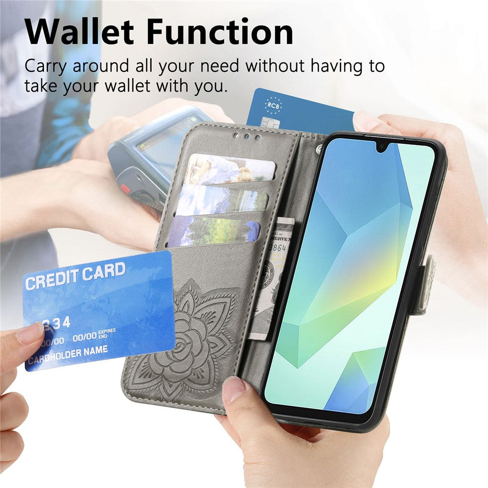 For vivo X300 Pro 5G Case with Strap Butterfly Pattern PU Leather Wallet Phone Cover - Grey