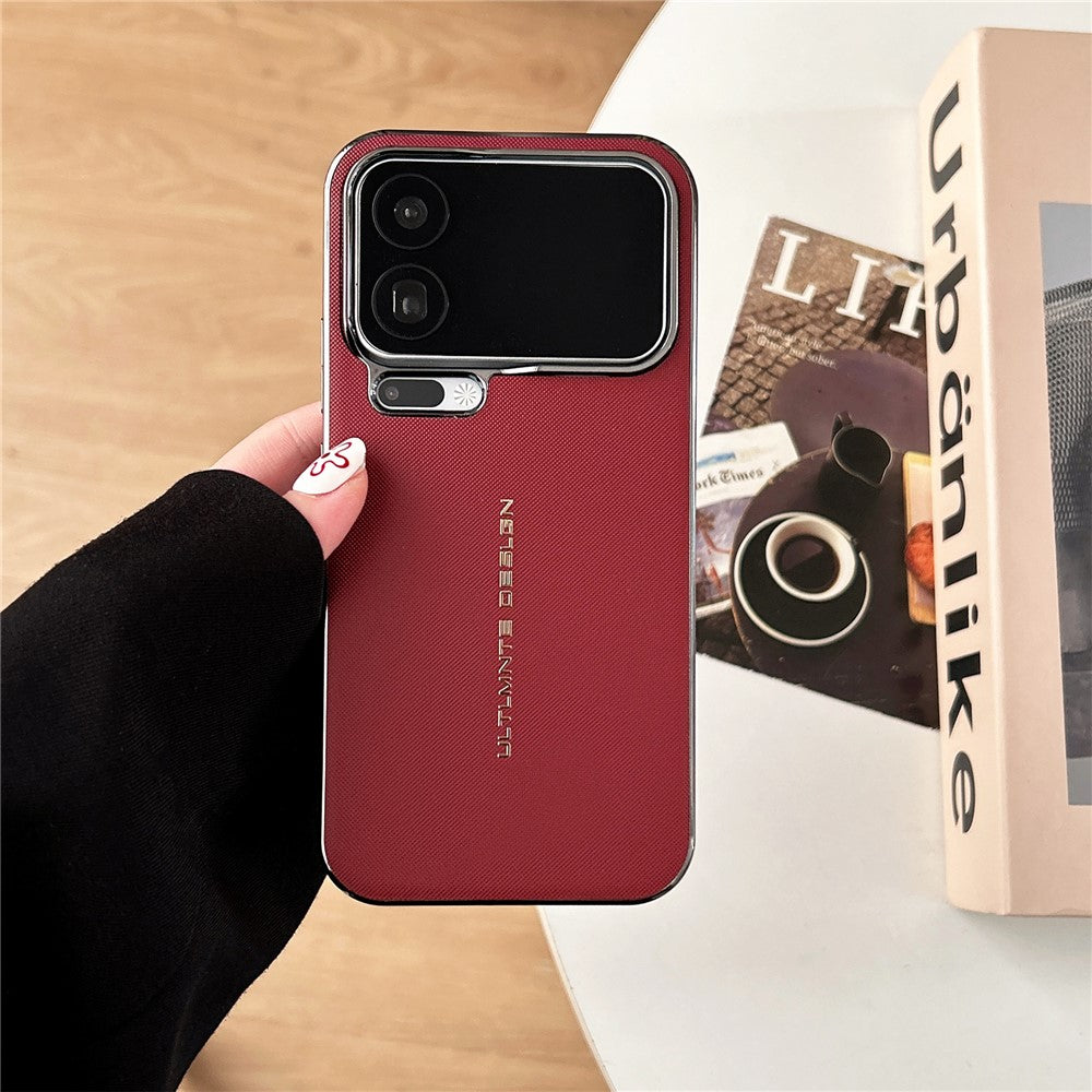 GKK For Xiaomi 17 Pro Max Magnetic Case Woven Texture Leather PC Phone Cover - Red