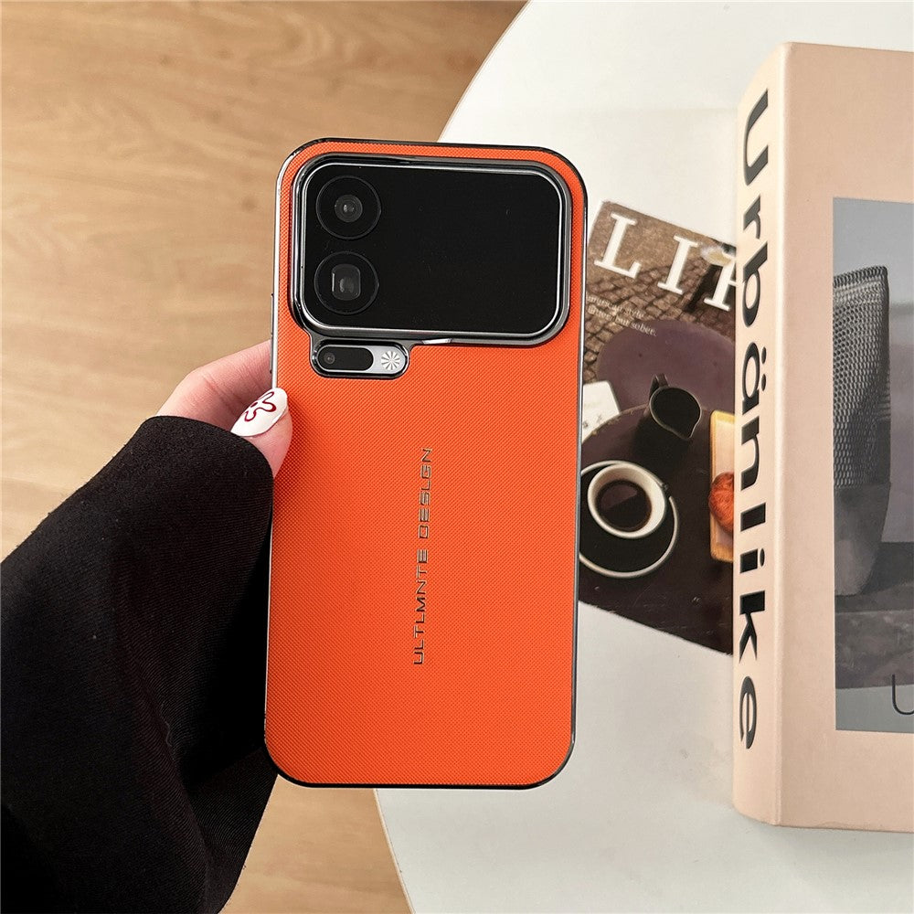 GKK For Xiaomi 17 Pro Max Magnetic Case Woven Texture Leather PC Phone Cover - Orange