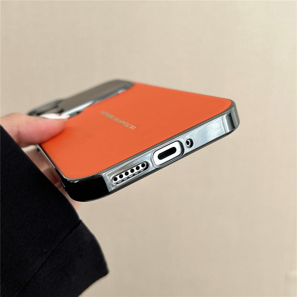 GKK For Xiaomi 17 Pro Max Magnetic Case Woven Texture Leather PC Phone Cover - Orange